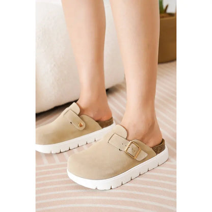Project Cloud Benton Chunky Women's Genuine Leather Platform Clogs | ProjectPlush Lightweight Non-Slip Walking Mules