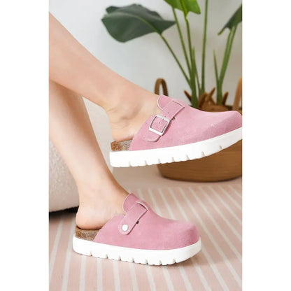 Project Cloud Benton Chunky Women's Genuine Leather Platform Clogs | ProjectPlush Lightweight Non-Slip Walking Mules