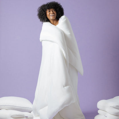 Marshmallow Comforter, Double-Stuffed Ultra Soft A-Class Fabric Blanket, Heat Adaptive Vegan Fill OEKO-TEX Certified Machine Washable