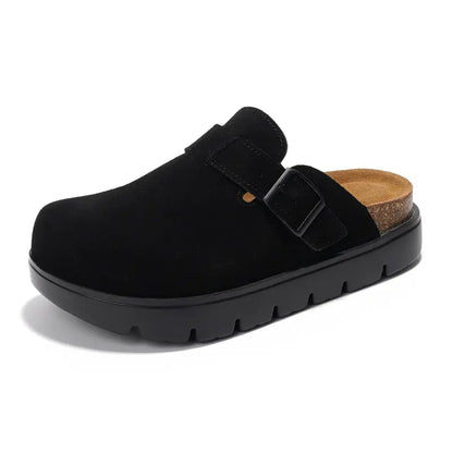 Project Cloud Benton Chunky Women's Genuine Leather Platform Clogs | ProjectPlush Lightweight Non-Slip Walking Mules
